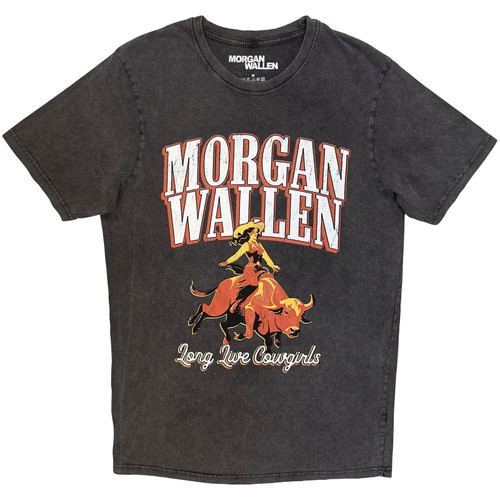Morgan Wallen 'Long Live Cowgirls' (Charcoal Grey) Stone Wash Limited Edition T-Shirt