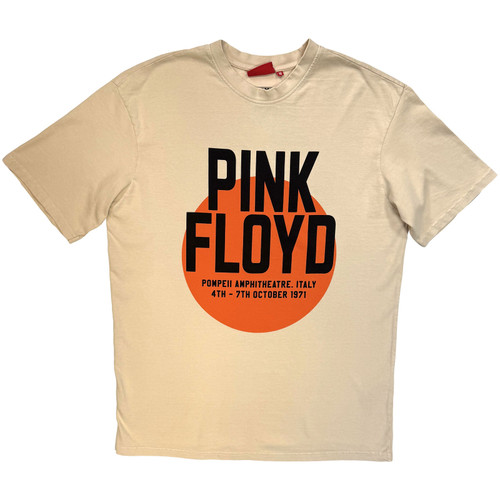 Pink Floyd 'Pompeii Circle Wash' (Sand) Unplugged T-Shirt