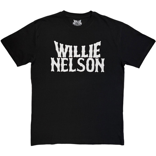 Willie Nelson 'Logo Mono' (Black) T-Shirt
