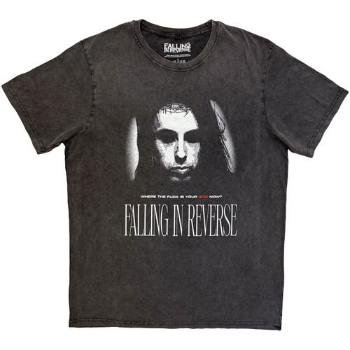 Falling In Reverse 'Where's Your God' (Charcoal Grey) Stone Wash Limited Edition T-Shirt