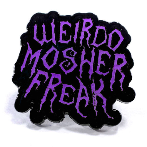 SLF 'Weirdo Mosher Freak Purple' Pin Badge