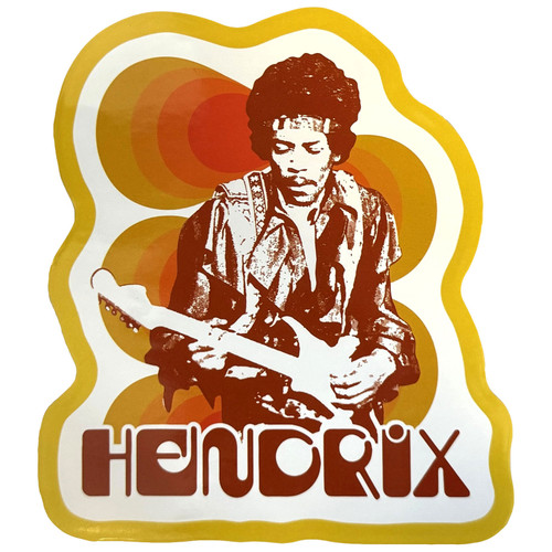 Jimi Hendrix 'Jimi & Guitar' Sticker