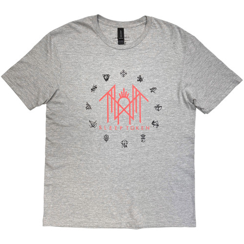 Sleep Token 'Flamingo Pink Logo' (Grey) T-Shirt