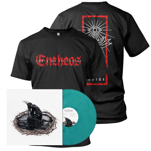Entheos 'Empty On The Inside' LP Green Blue Marble Vinyl & T-Shirt Bundle