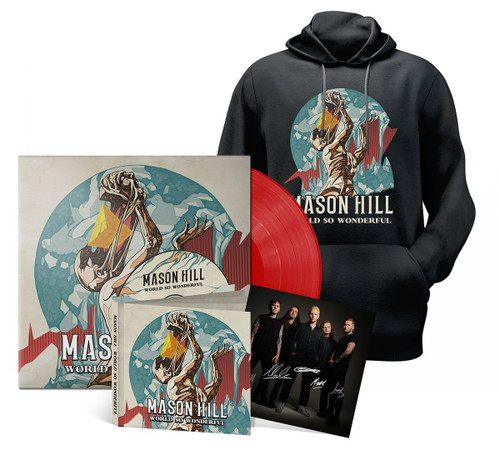 Mason Hill 'World So Wonderful' Red Vinyl, CD & Pull Over Hoodie Bundle with SIGNED CARD