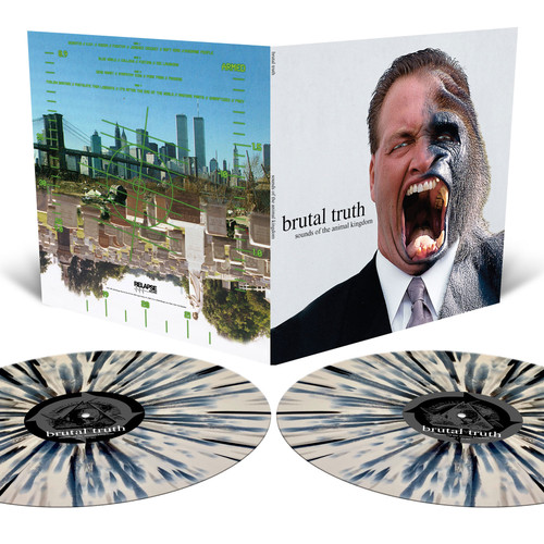 PRE-ORDER - Brutal Truth 'Sounds Of The Animal Kingdom' 2LP Bone White Splatter Vinyl - RELEASE DATE 25th September 2026