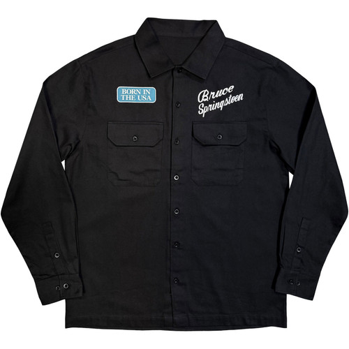 Bruce Springsteen 'Born In The USA Flag' (Black) Casual Shirt