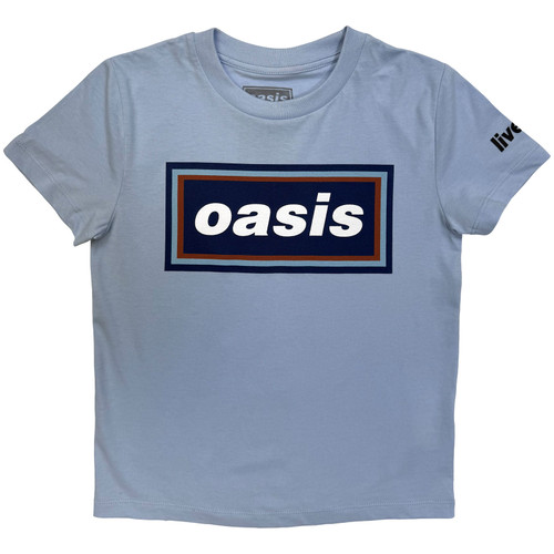 Oasis '96 Retro Logo' (Light Blue) Ex-Tour Kids T-Shirt