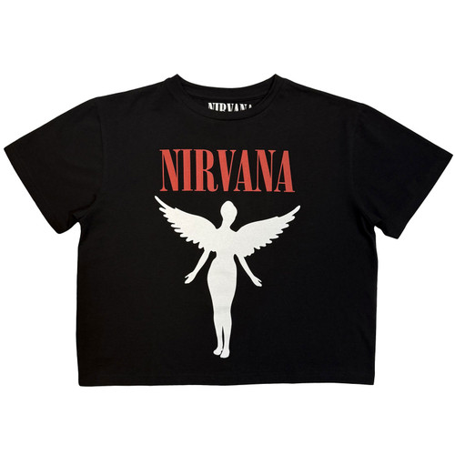 Nirvana 'In Utero' (Black) Womens Fitted Crop Top