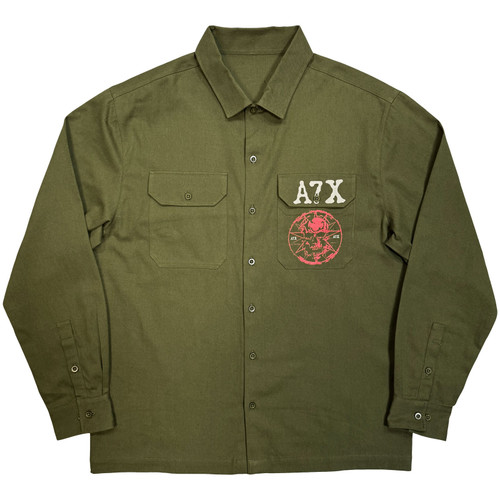 Avenged Sevenfold 'Skull Emblem' (Green) Casual Shirt