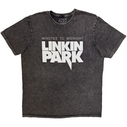Linkin Park 'Minutes To Midnight' (Charcoal Grey) Stone Wash Limited Edition T-Shirt