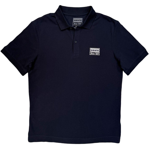 Oasis 'Live '25 Lockup' (Navy Blue) Ex-Tour Polo Shirt