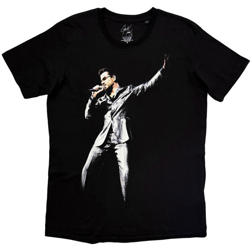 George Michael 'Black Front' (Black) T-Shirt