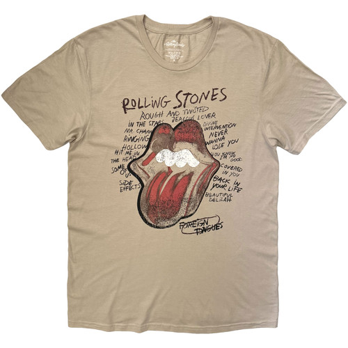 The Rolling Stones 'Foreign Tongues' (Sand) T-Shirt