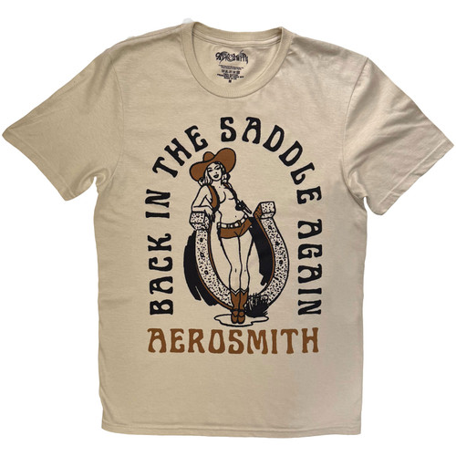 Aerosmith 'Back In The Saddle' (Sand) T-Shirt