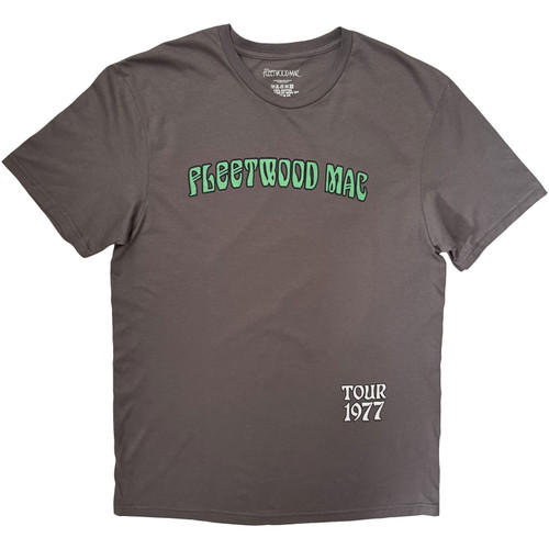 Fleetwood Mac 'Peacock Tour '77' (Charcoal Grey) T-Shirt