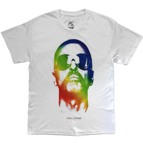 George Michael 'Gradient Face' (White) T-Shirt