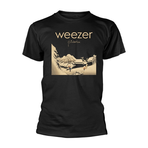 Weezer 'Pinkerton Tracklist' (Black) T-Shirt Front