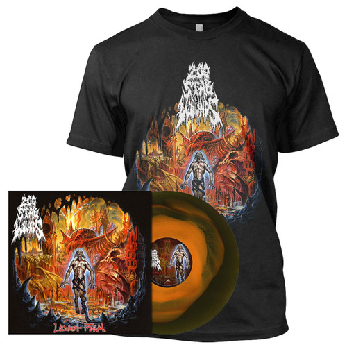 200 Stab Wounds 'Lowest Form' LP Orange Swamp Green Melt Vinyl & T-Shirt Bundle