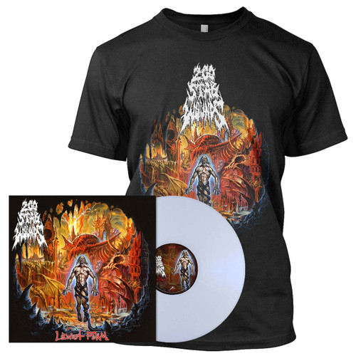200 Stab Wounds 'Lowest Form' LP Iridescent White Blue Vinyl & T-Shirt Bundle