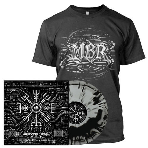 Master Boot Record 'Computer Metal' Grey Black Vinyl & T-Shirt Bundle