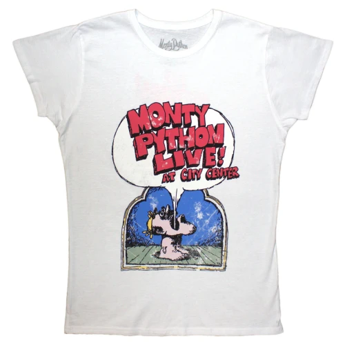 Monty Python 'LIVE At City Centre' (White) Womens Fitted T-Shirt