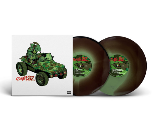 PRE-ORDER - Gorillaz 'Gorillaz' 2LP Camouflage Green Brown Black Vinyl - RELEASE DATE 4th December 2026