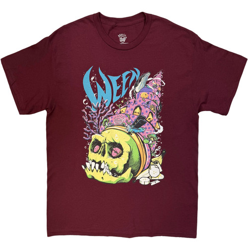Ween 'Skull Shell' (Maroon Red) T-Shirt