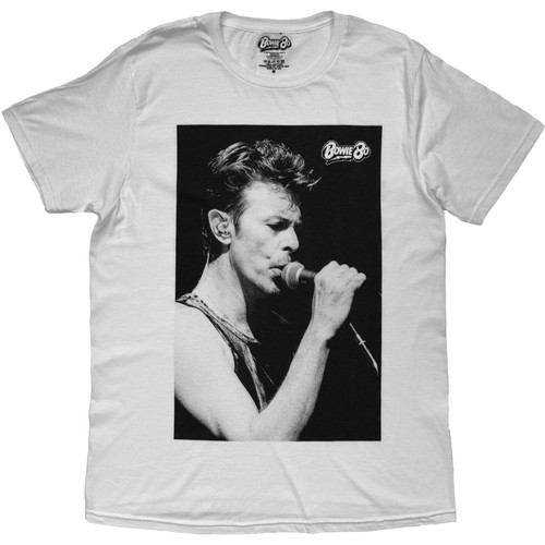 David Bowie 'Singing' (White) T-Shirt