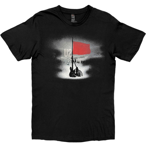 U2 'War Guitars & Red Flag' (Black) T-Shirt
