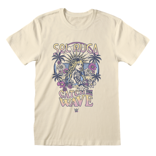 WWE 'Sol Ruca Catch The Wave' (Ecru) T-Shirt