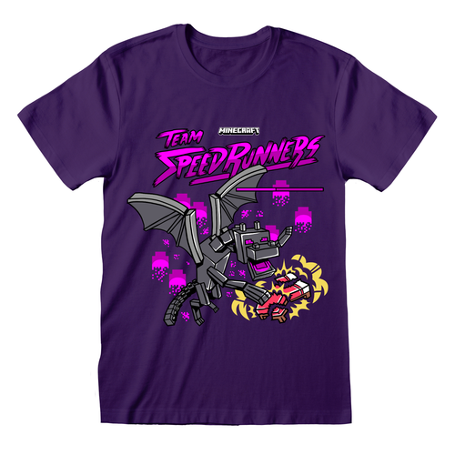 Minecraft 'Team Speed Runners' (Purple) Kids T-Shirt