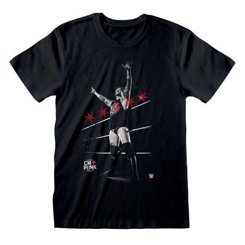 WWE 'CM Punk - Chicago Made' (Black) T-Shirt