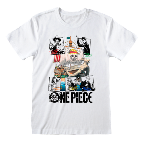 One Piece 'Merry Go Call Outs' (White) T-Shirt