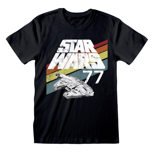 Star Wars '77 Falcon' (Black) T-Shirt