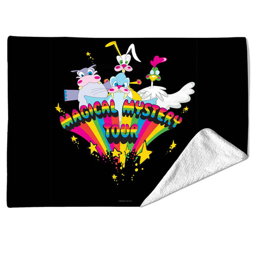 The Beatles 'Mystery Characters' Sherpa Fleece Blanket