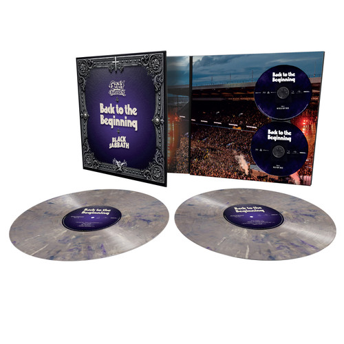 PRE-ORDER - Ozzy Osbourne & Black Sabbath 'Back To The Beginning' 2 Blu-ray + 2LP Silver & Purple Metallic Splatter Vinyl - RELEASE DATE 11th December 2026