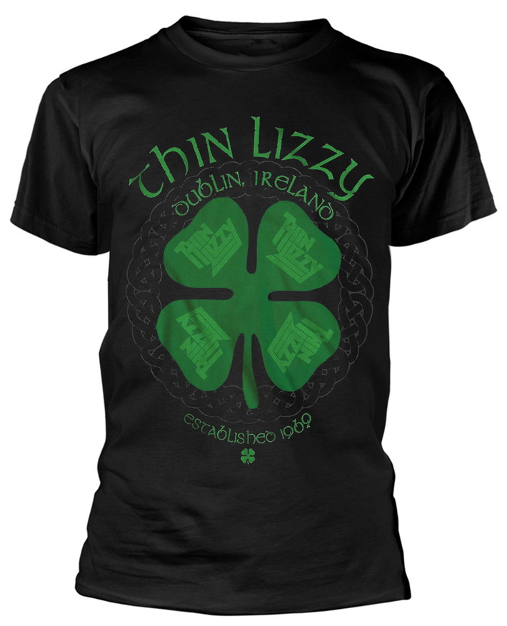Thin Lizzy 'Four Leaf Clover' (Black) T-Shirt