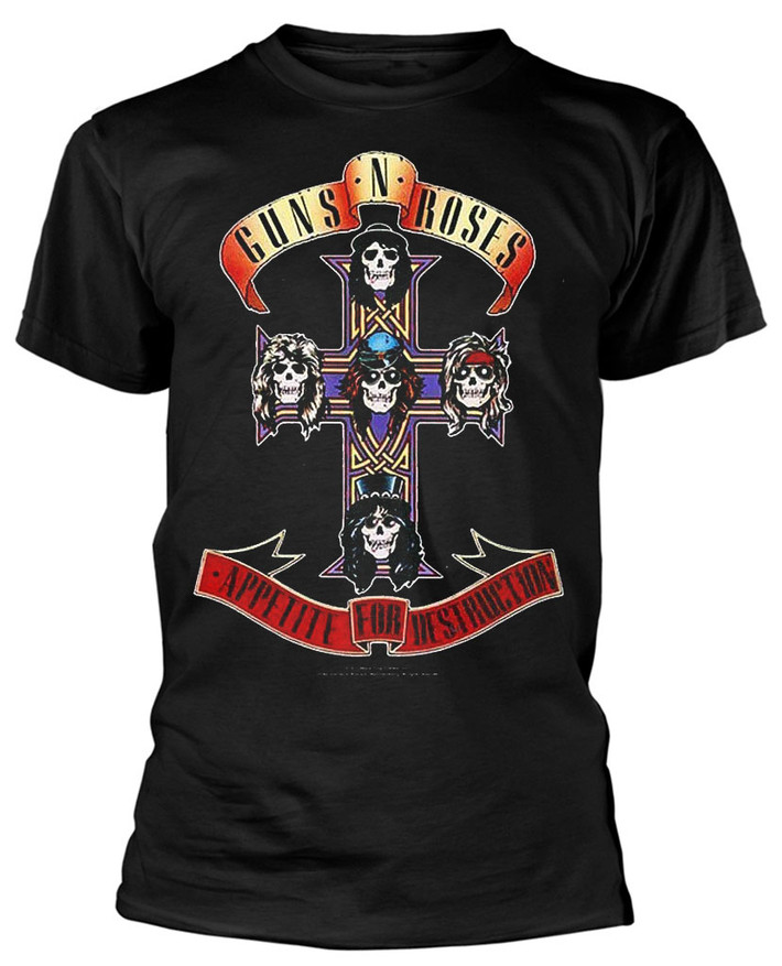 Guns N' Roses 'Appetite For Destruction' (Black) T-Shirt