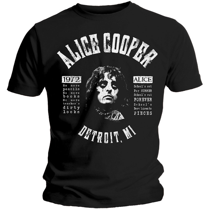 Alice Cooper 'School's Out Lyrics' T-Shirt