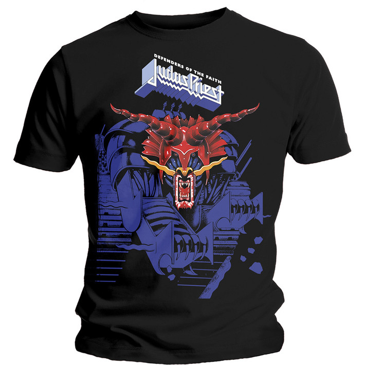 Judas Priest 'Defenders Of The Faith (Blue)' (Black) T-Shirt