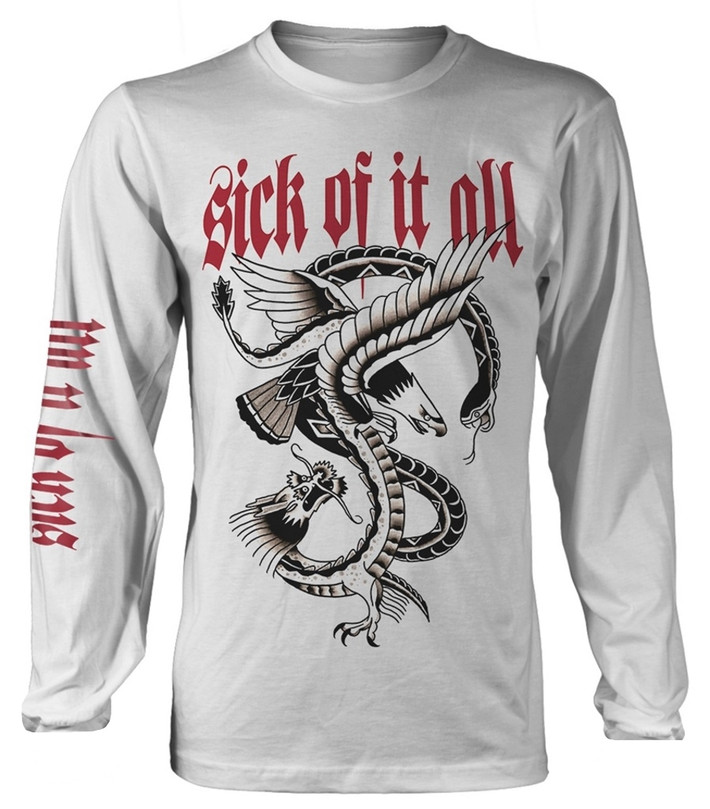 Sick Of It All 'Eagle' (White) Long Sleeve Shirt