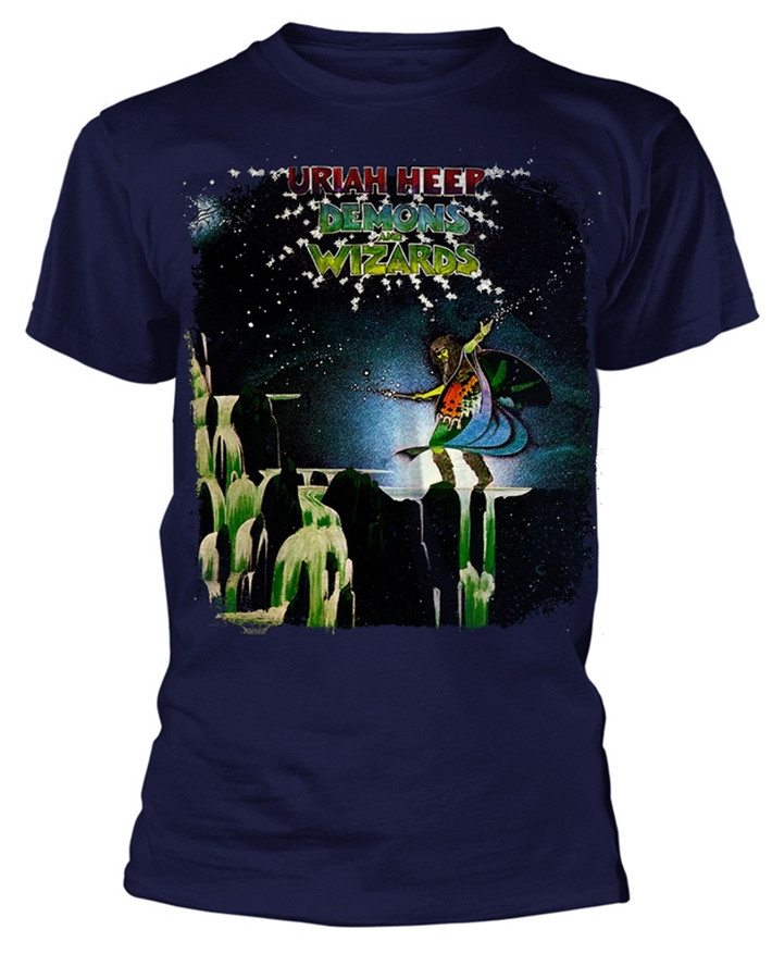 Uriah Heep 'Demons And Wizards' (Blue) T-Shirt