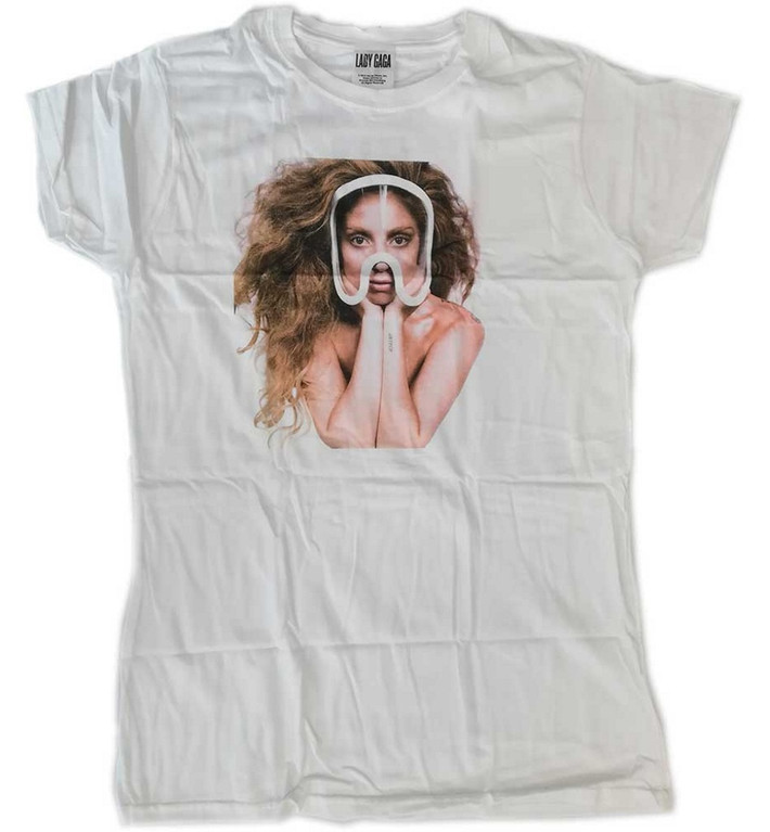 Lady Gaga 'Art Pop Teaser' (White) Womens Fitted T-Shirt