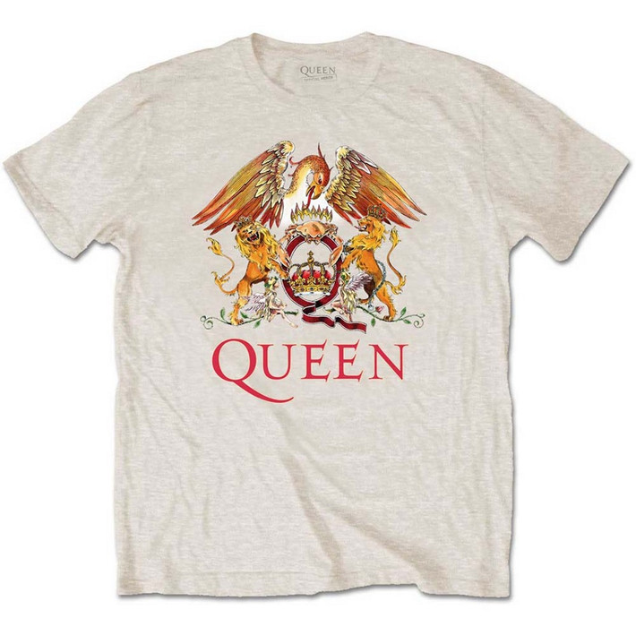 Queen 'Classic Crest' (Sand) T-Shirt