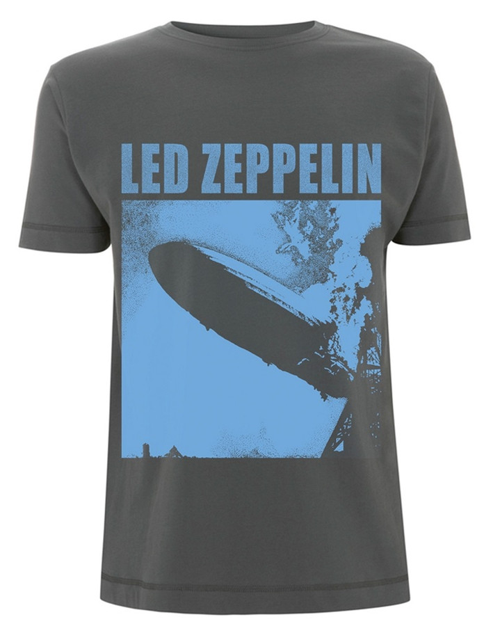 Led Zeppelin 'I Blue Cover' (Grey) T-Shirt