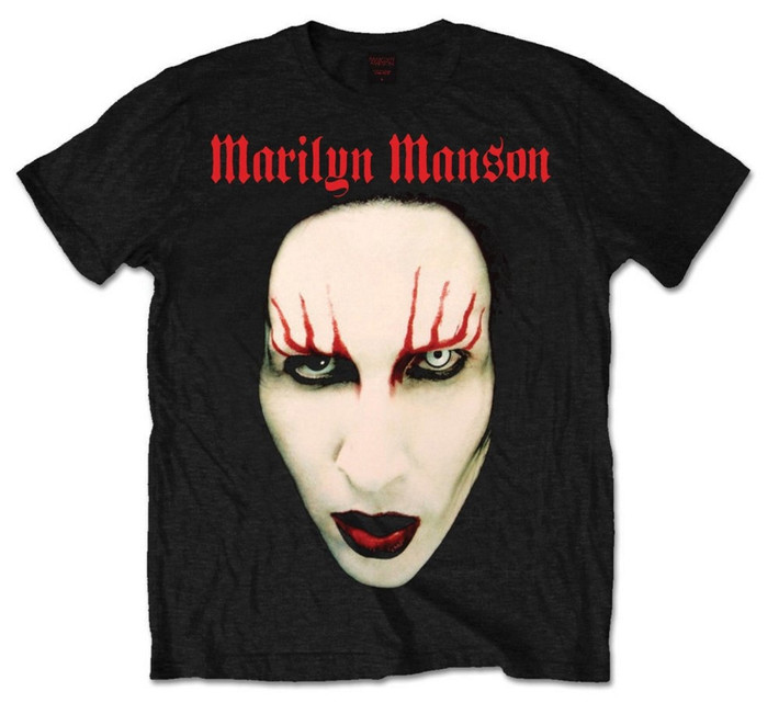 Marilyn Manson 'Red Lips' (Black) T-Shirt