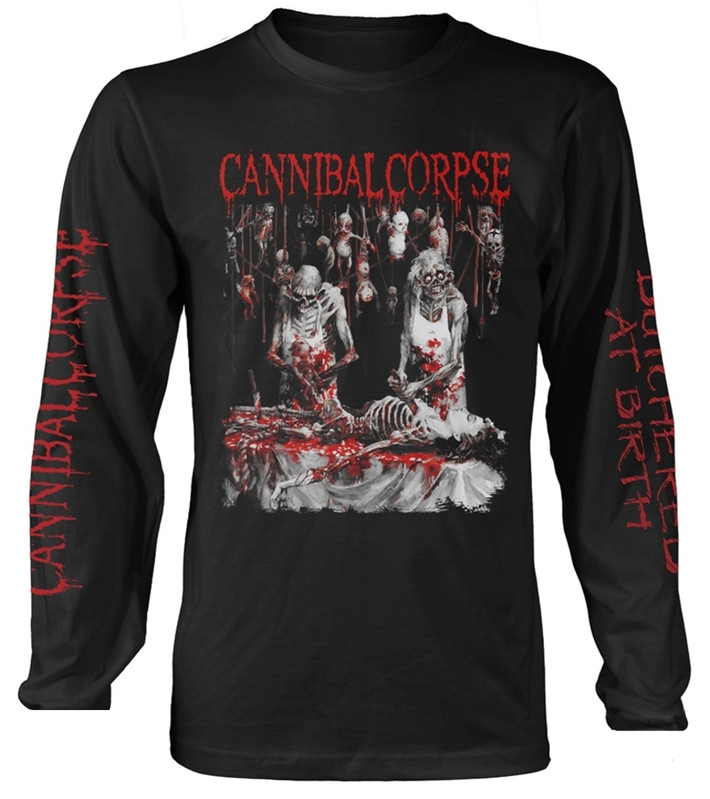 Cannibal Corpse 'Butchered At Birth Explicit' (Black) Long Sleeve Shirt