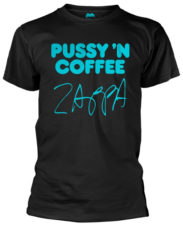 Frank Zappa 'Pussy N Coffee' (Black) T-Shirt