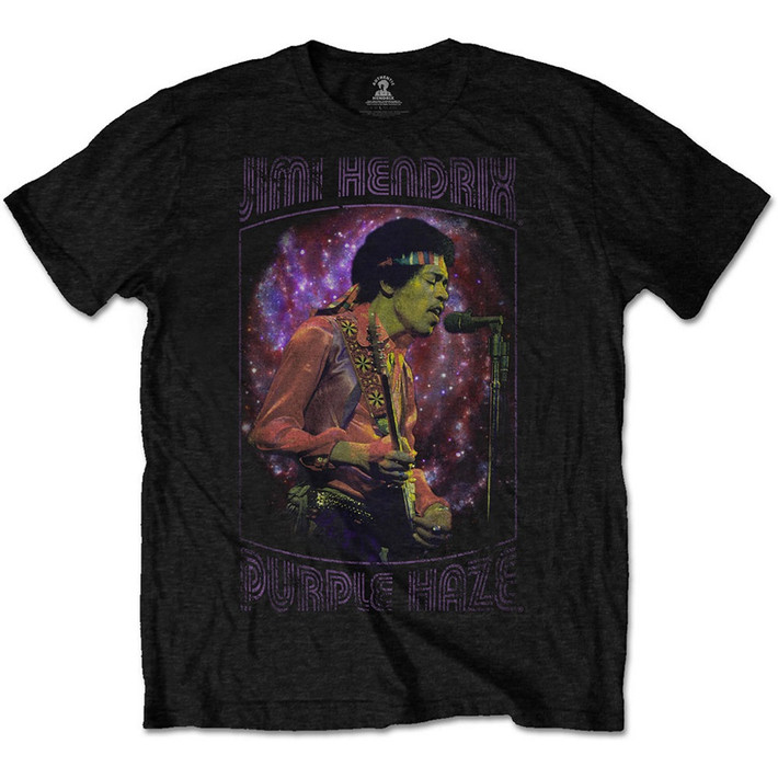 Jimi Hendrix 'Purple Haze Frame' (Black) T-Shirt